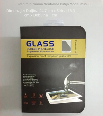 Kutija za pakiranje zaštitnog stakla od kaljenog stakla za iPad mini 4