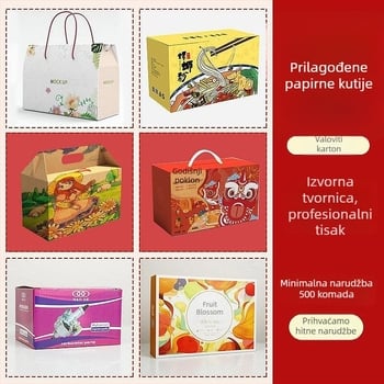 Prilagođena sklopiva kutija od kartona za pakiranje grickalica i kozmetike s prozorom, mali tiraž, tisk u boji, mat završna obrada, 250 gsm
