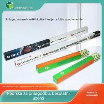 Različite vrste šarenih kutija i kartona s tiskanim logotipom, razne veličine, pakiranje za auto foliju, dugački ojačani kartonski kutiji, kutije za male serije