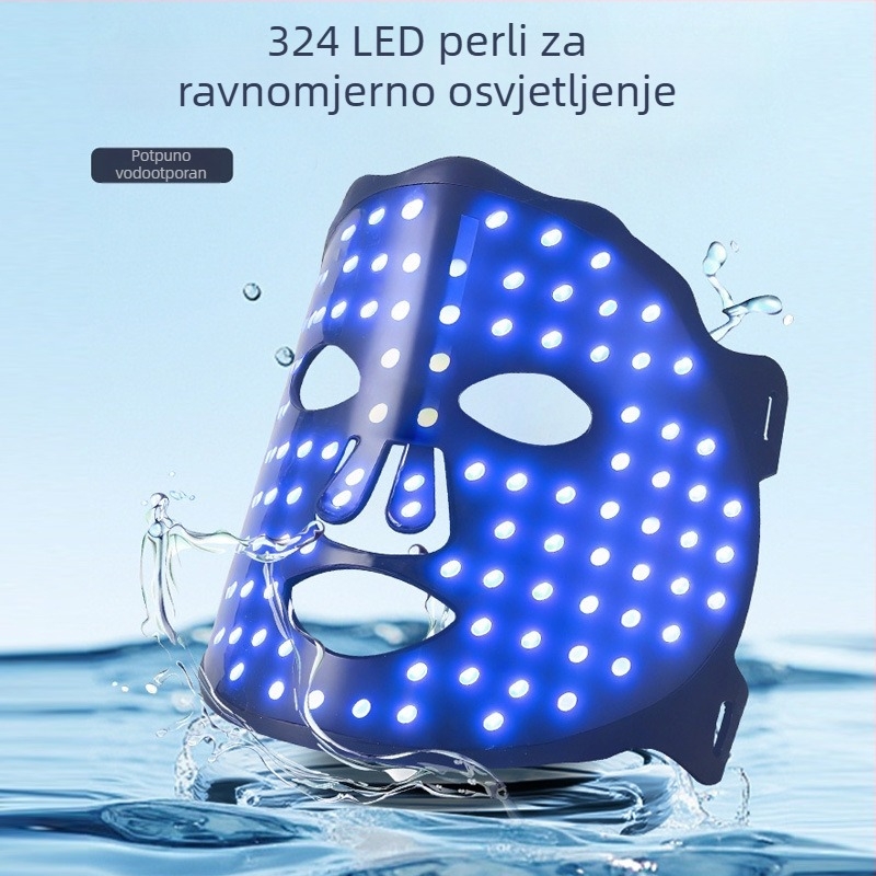 Novo silikonsko uređaj za masku lica s LED fotonskom maskom i infracrvenim bojama svjetla za njegu ljepote