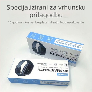 Prilagođena kutija s prozorom za bežične slušalice, s kukom, posebnog oblika, preklopiva bijela kartonska kutija