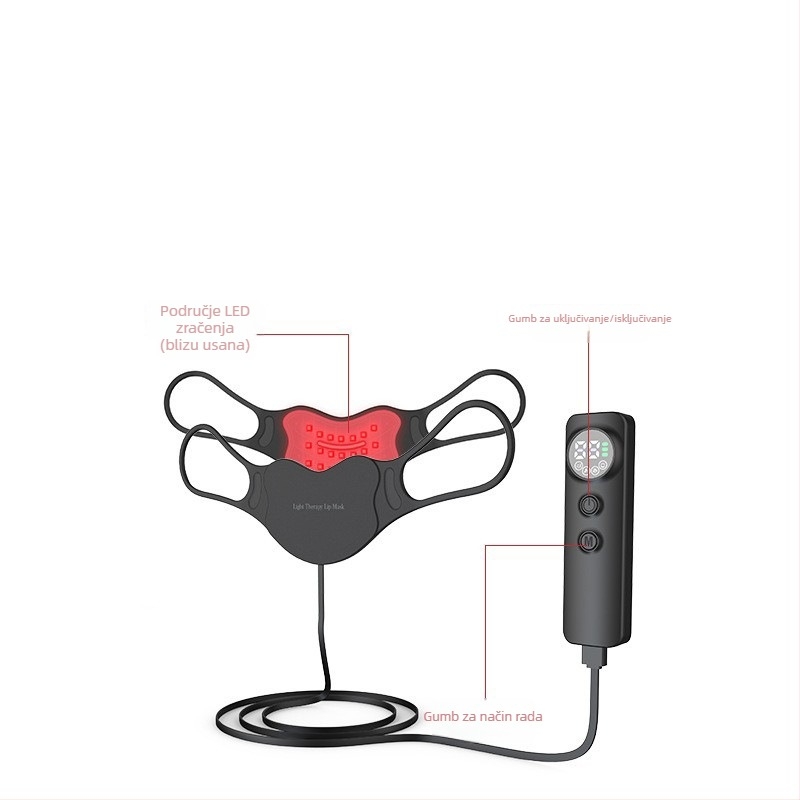 Fotonski kozmetički uređaj za usne, USB punjenje, podesivo trajanje, prijenosni uređaj za masku