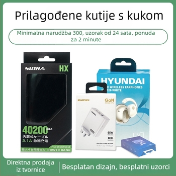 Prilagođene papirnate kutije za 3C elektroniku: kutije za miša, kutije za slušalice i kablove, kutije za power bank, kutije u bojama za mobitele, kutije s kukom za vješanje – male serije po narudžbi