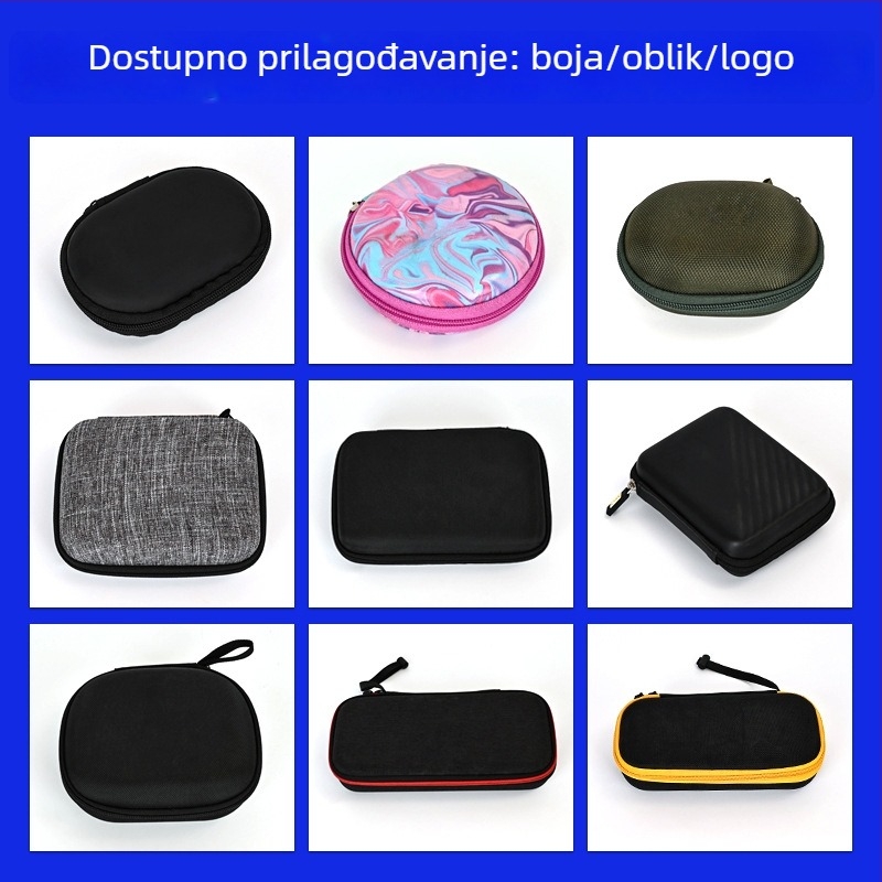 Kutija za Bluetooth slušalice s prostorom za kabel, otporna na udarce EVA, višenamjenska torba za pohranu
