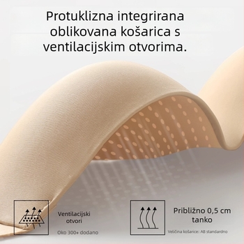 Bandeau grudnjak bez naramenica, lagani ljetni model, za mali dekolte, nevidljiv, bez šavova, protiv klizanja