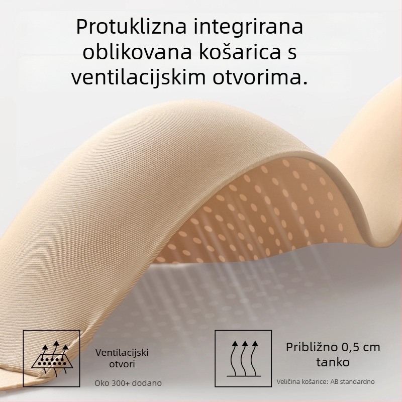 Bandeau grudnjak bez naramenica, lagani ljetni model, za mali dekolte, nevidljiv, bez šavova, protiv klizanja