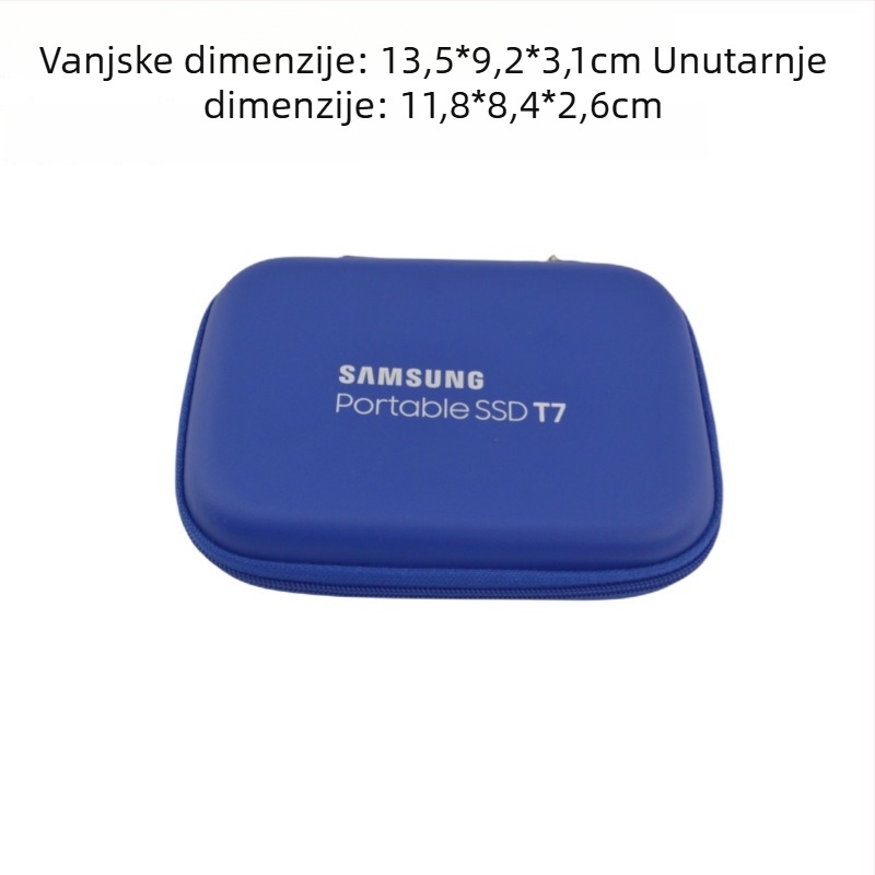 Kabia Prijenosna zaštitna futrola za vanjski tvrdi disk s EVA torbicom za pohranu USB flash pogona, SD kartica, USB sigurnosni ključ, slušalice i kabeli