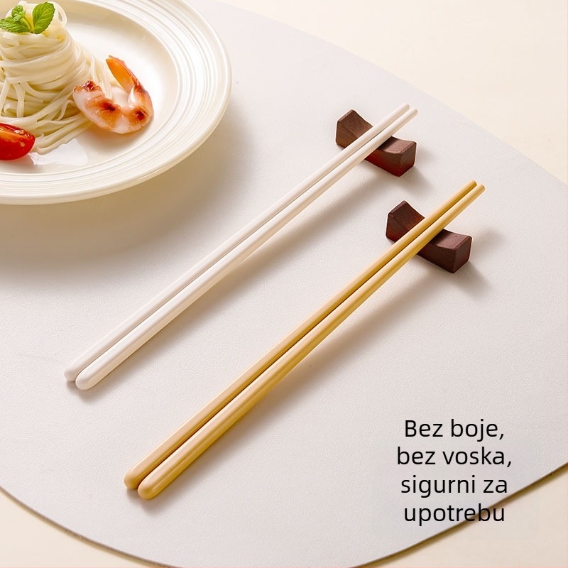 Štapići za jelo od legure, otporni na visoke temperature, za kućnu upotrebu, po jedan par po osobi, šareni, japanski stil minimalistički dizajn