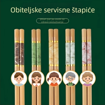 Visokokvalitetne bambus štapići za kućnu upotrebu, dugi, otporni na visoke temperature, antibakterijski, protuklizni, otporni na plijesan, kineskog stila
