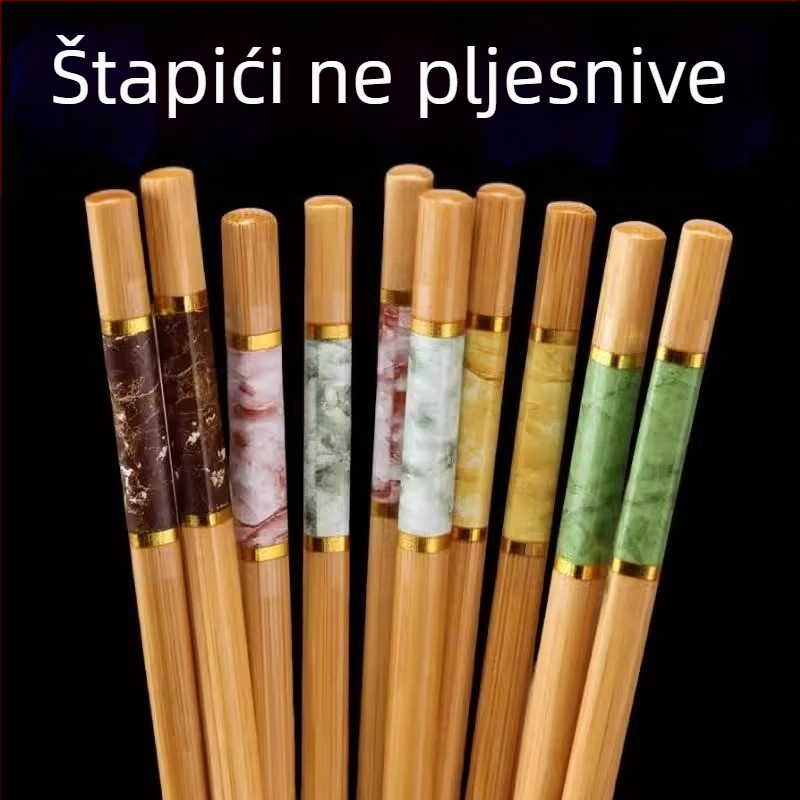 Visokokvalitetne bambus štapići za kućnu upotrebu, dugi, otporni na visoke temperature, antibakterijski, protuklizni, otporni na plijesan, kineskog stila