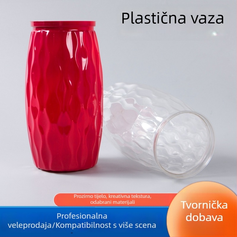 Prilagođena plastična vaza sa suhim cvijećem i stvarnim granama za novogodišnju i proljetnu dekoraciju, unutarnji dnevni boravak