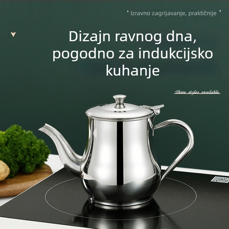 Nehrđavo čelična posuda za ulje s filtrom, odjeljivač ulja, spremnik za skladištenje ulja i višenamjenska posuda za začine s filtrom