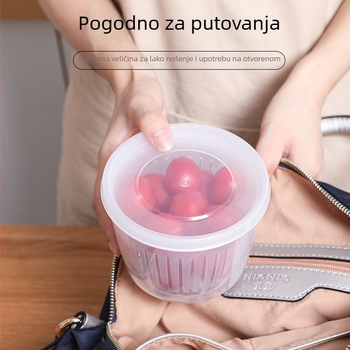 Set posuda za skladištenje u hladnjaku s odvajanjem za mladi luk, đumbir i češnjak — zatvorene plastične posude za pohranu hrane
