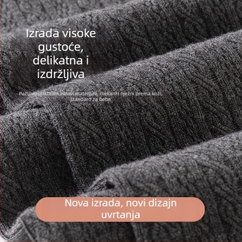 Dječje tople tajice s flecom za zimu, bijele