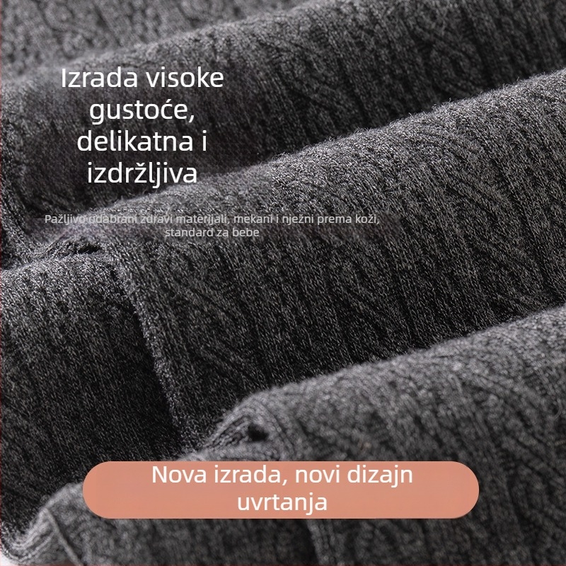 Dječje tople tajice s flecom za zimu, bijele