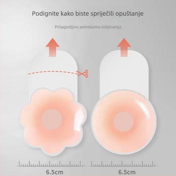 Silikonske zaštitne pločice za bradavice s učinkom skupljanja dekoltea, za vjenčanu haljinu, nevidljive ispod odjeće, kružnog oblika, pogodne za male grudi