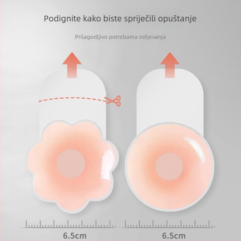 Silikonske zaštitne pločice za bradavice s učinkom skupljanja dekoltea, za vjenčanu haljinu, nevidljive ispod odjeće, kružnog oblika, pogodne za male grudi
