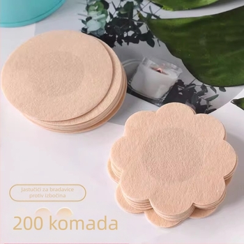 Jednokratni flaster za bradavicu, izuzetno tanak, prozračan, od netkanog materijala, nevidljiv okrugli flaster u jednoj boji