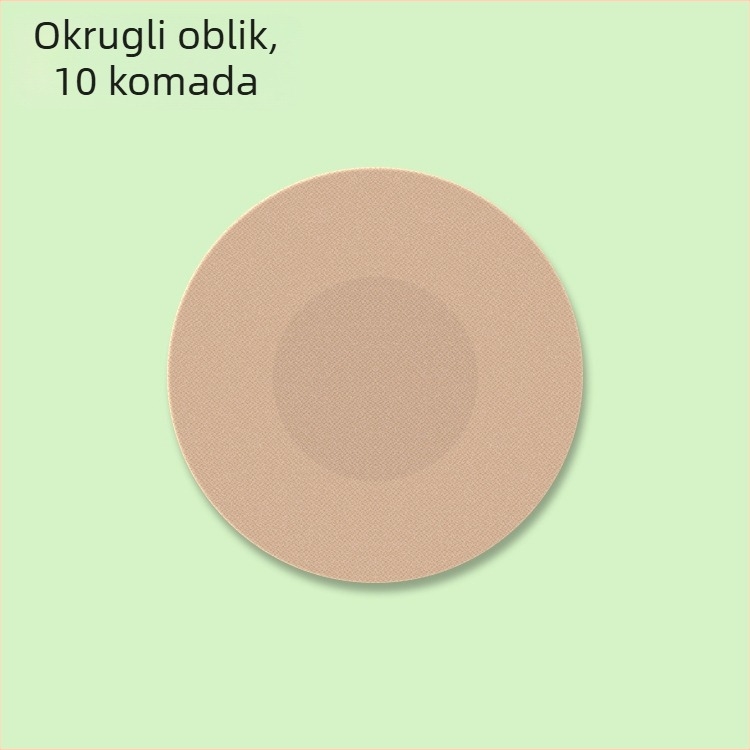 Jednokratni flaster za bradavicu, izuzetno tanak, prozračan, od netkanog materijala, nevidljiv okrugli flaster u jednoj boji