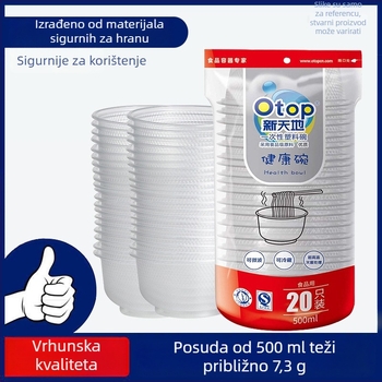Jednokratna plastična zdjela, 500 ml, prozračni mrežasti uzorak, za kućnu upotrebu