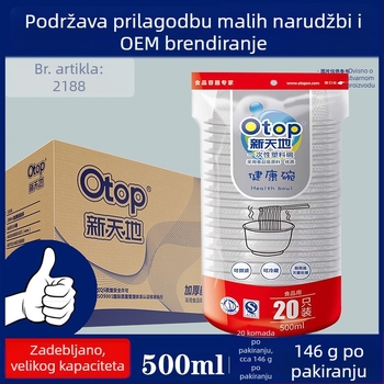 Jednokratna plastična zdjela, 500 ml, prozračni mrežasti uzorak, za kućnu upotrebu