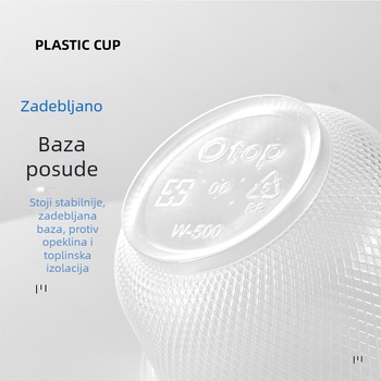 Jednokratna plastična zdjela, 500 ml, prozračni mrežasti uzorak, za kućnu upotrebu