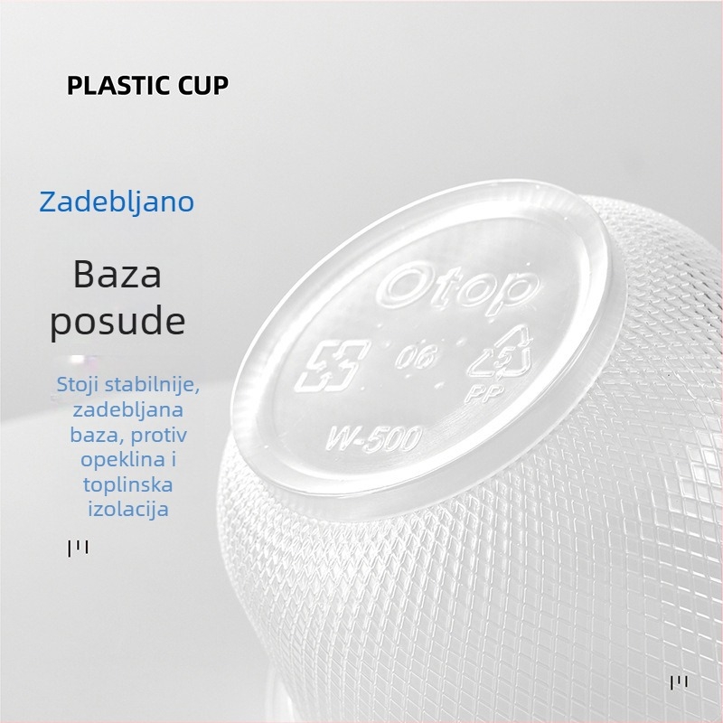 Jednokratna plastična zdjela, 500 ml, prozračni mrežasti uzorak, za kućnu upotrebu