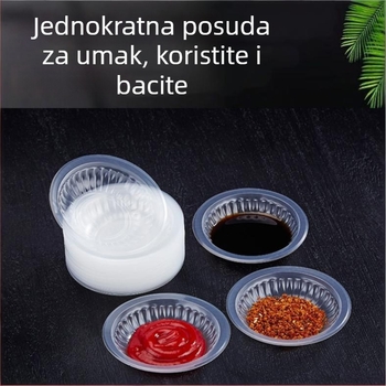 Jednokratne posude za umake, plastične posude visoke kvalitete hrane za degustaciju; umak soje, čili, wasabi; posude za umakanje dumplinga; komercijalna uporaba
