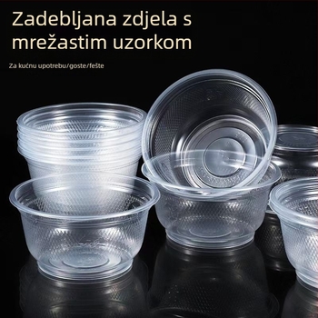 Jednokratna okrugla plastična zdjela, ekstra debela, za kućnu upotrebu