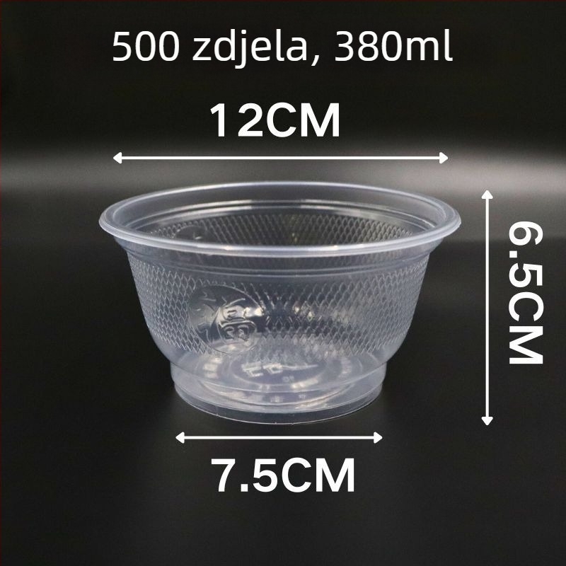 Jednokratna okrugla plastična zdjela, ekstra debela, za kućnu upotrebu