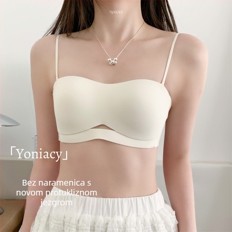 Ženski grudnjak bez naramenica, protuklizni, nevidljiv, bez šavova, dizajn tub-wrap