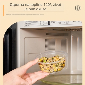 Miaojie termički otporna jednokratna plastična zdjela, okrugla zdjela za juhu, 330 ml