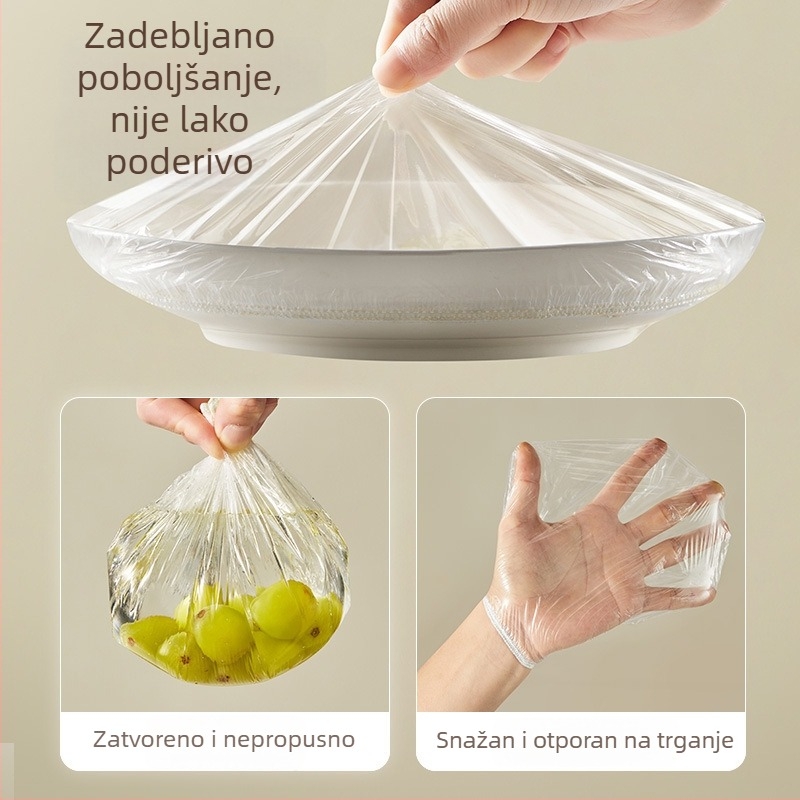 Jednokratni poklopci za foliju za kućnu upotrebu, debeli i veći, za posude i zdjele u kuhinji, zaštita voća