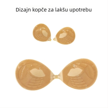 Silikonske jastučiće za grudnjak s otiskom usana, debeli, prednje kopče, prozračne, podrška dlanu, nevidljivo oblikovanje