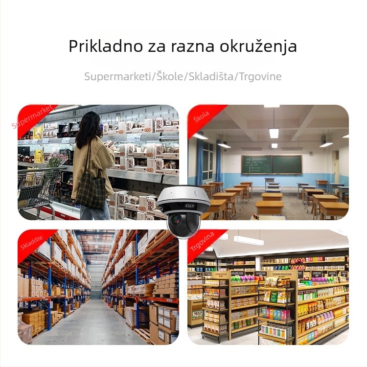 Metalna eksplozijski otporna PTZ kamera s PoE-om, 4× zoom, infracrveno noćno gledanje, 8 MP HD