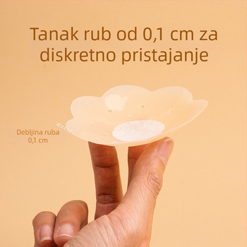 Silikonski flaster za grudi, u obliku cvijeta šljive, prozračan, bez šavova, ultra tanak, nevidljivo prekrivanje areole
