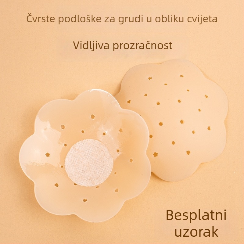 Silikonski flaster za grudi, u obliku cvijeta šljive, prozračan, bez šavova, ultra tanak, nevidljivo prekrivanje areole