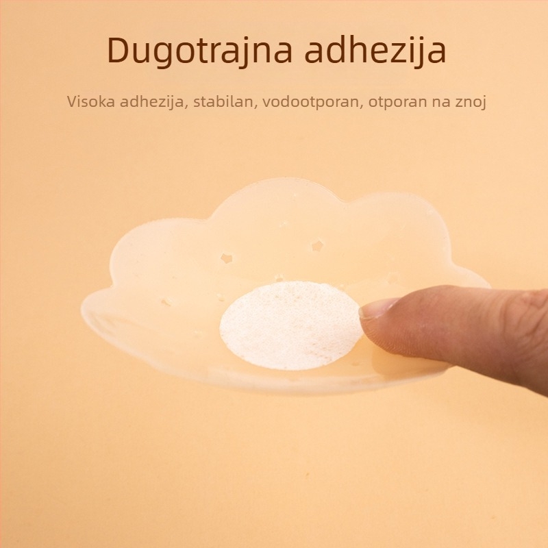 Silikonski flaster za grudi, u obliku cvijeta šljive, prozračan, bez šavova, ultra tanak, nevidljivo prekrivanje areole