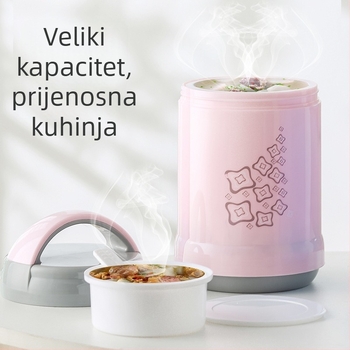 Jiayan vakuumska staklena unutarnja izolirana kutija za obrok, višeslojna izolacija, kapacitet 1,4 L, za učenike, trudnice, odrasle i starije