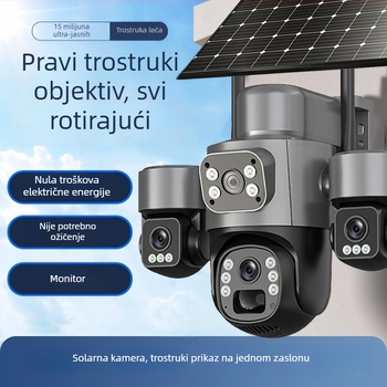 V380 vanjska solarna bežična kamera s daljinskim pristupom i 360° PTZ