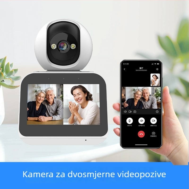 Watchdog King dvosmjerna video nadzorna kamera, dvostruki Wi-Fi, pozivanje jednim dodirom, AI glasovna aktivacija