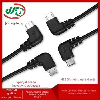 Ugaoni Micro USB na terminalni kabel od 1,25 mm za sigurnosne kamere i pametne nosive uređaje