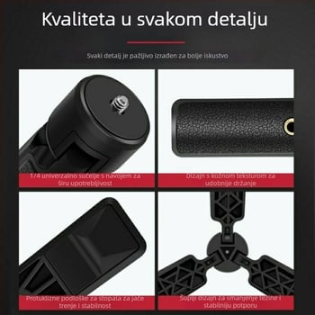 SLR fotoaparat tripod s prijenosnom ručkom, nosivost do 10 kg, kompatibilan sa Zhiyun Crane stabilizatorom, univerzalni dodatak za tripod