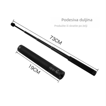 Feiyu teleskopska produžna šipka za stabilizator s tri osi, ručna, aluminijska legura, 19–73 cm, 1/4‑inch univerzalni navoj, prilagodljiv logo