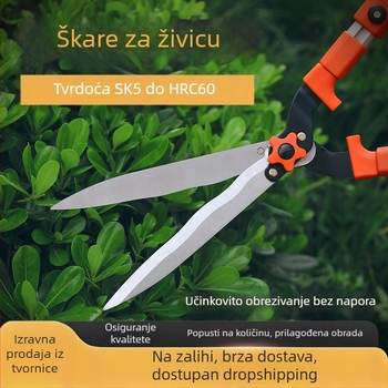 Teleskopske škare za živicu i vrtne škare – za kućnu upotrebu, podrezivanje travnjaka, cvijeća i grana, sklopivi dizajn