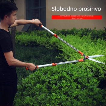 Teleskopske škare za živicu i vrtne škare – za kućnu upotrebu, podrezivanje travnjaka, cvijeća i grana, sklopivi dizajn