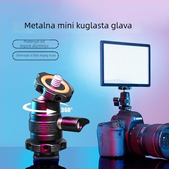 Metalna mini hladna cipela s univerzalnom kugličnom glavom, gimbal nosač za monitor, za DSLR kameru i dodatke za kavez kamere