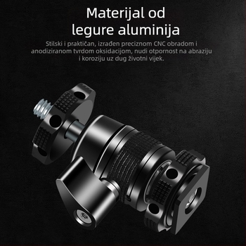 Metalna mini hladna cipela s univerzalnom kugličnom glavom, gimbal nosač za monitor, za DSLR kameru i dodatke za kavez kamere