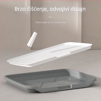 Izuzetno velika kućna toaleta za pse s visokim ogradom za sprječavanje prskanja, lako se čisti, mrežasta rešetka i potporni stupovi
