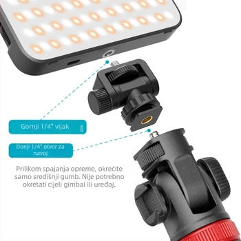 Snail adapter za hot shoe za tripod i bazu za selfie štap DSLR fotoaparata, univerzalni dodatak